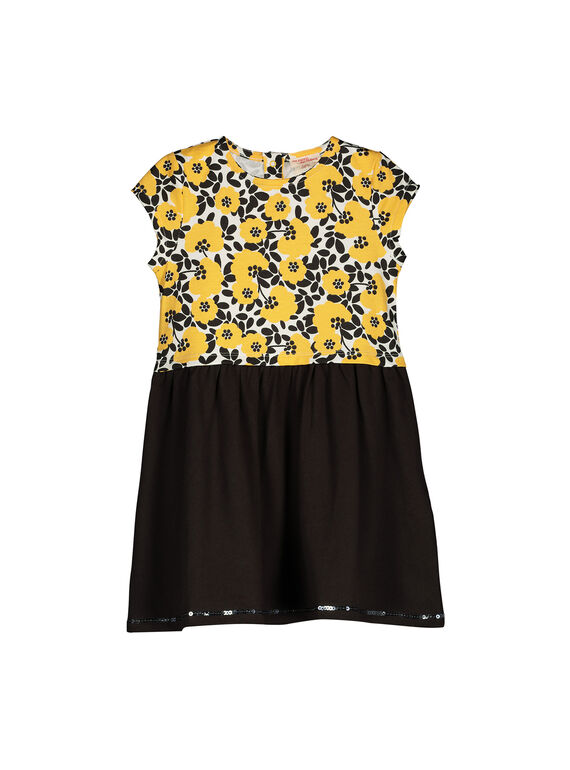 Kurzärmeliges Kleid für Mädchen FALIROB3 / 19S90124ROB099