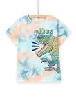 Kind Junge tie-&-dye t-shirt mit Dinosaurier-Motiv NOMOTI2 / 22S902N2TMCG632