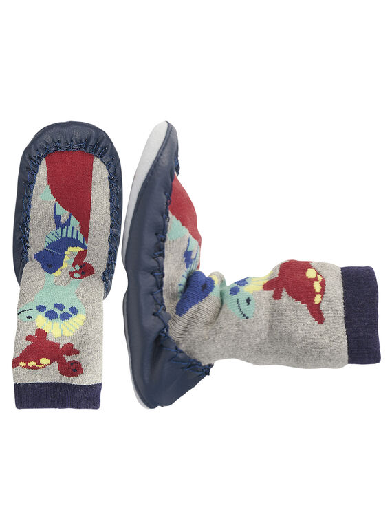 Sockenschuh Dinosaurier grau Baby Junge GBGCCDINO / 19WK38Z2D08943