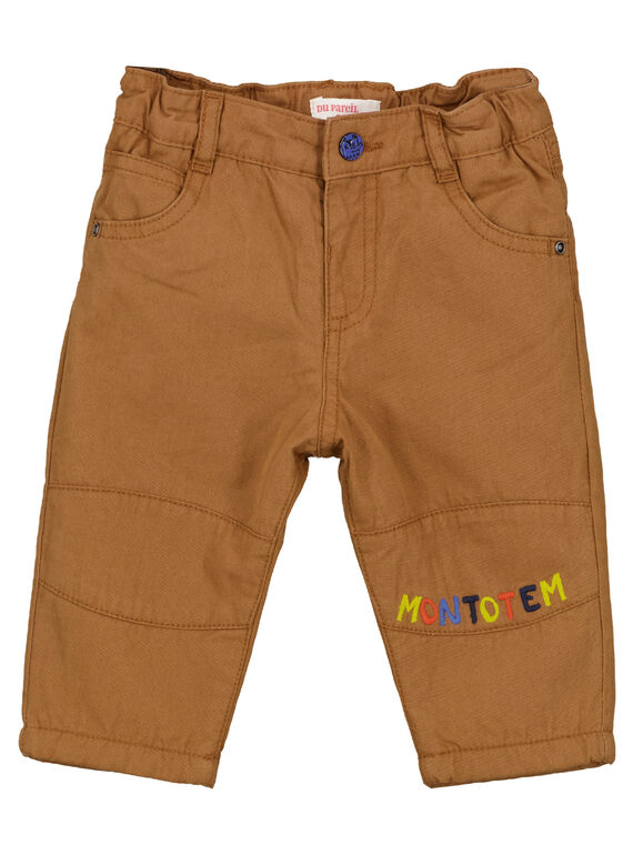 Braune Segeltuchhose Baby Junge GUVIOPAN3 / 19WG10R4PANI801