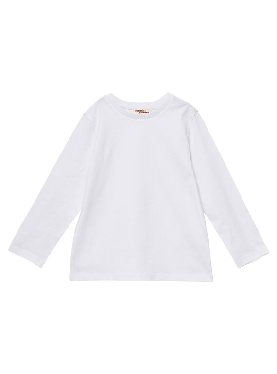 Weißes langärmeliges T-Shirt für Jungen JOESTEE1 / 20S90262D32000