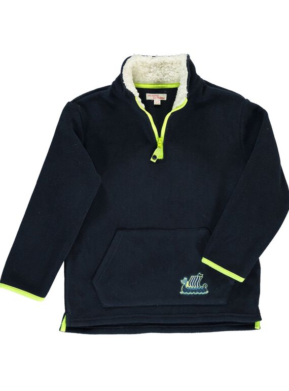 Boys' polar fleece sweatshirt DOJOPULPO3 / 18W902J3D2E717