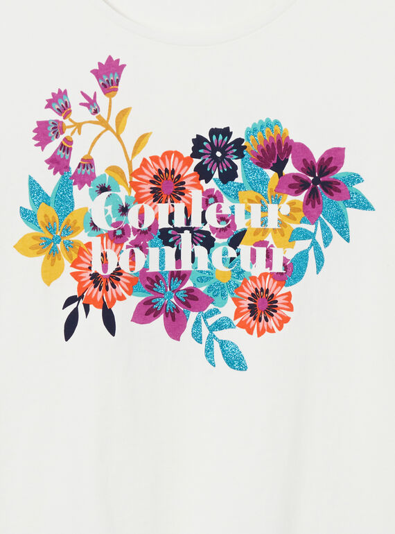 Kurzarm-T-Shirt mit Blumendruck LAMUMTI2 / 21S901Z1TMC001