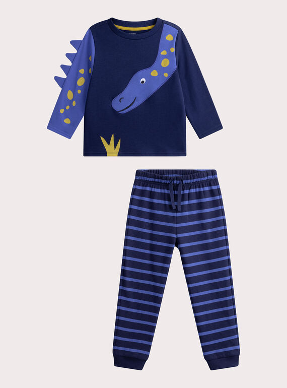 Kinder-Pyjama in Marineblau für Jungen WEGOPYJDIN / 25SH1294PYJ070