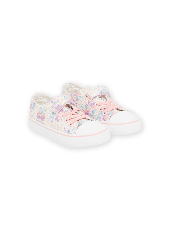 Sneaker aus ungebleichtem Leinen mit Blumenmuster RATOILFESTI / 23KK3572D16001