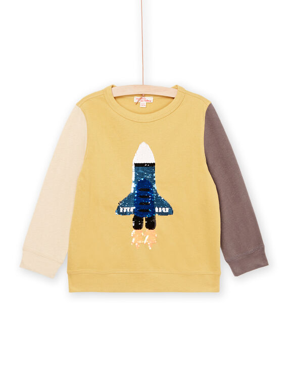 Reversibles T-Shirt mit Raketenanimation und Pailletten PORETEE4 / 22W902T4TMLB112