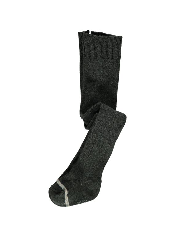 Baby girls' charcoal ribbed tights DYIJOCOL6 / 18WI09J1COL944