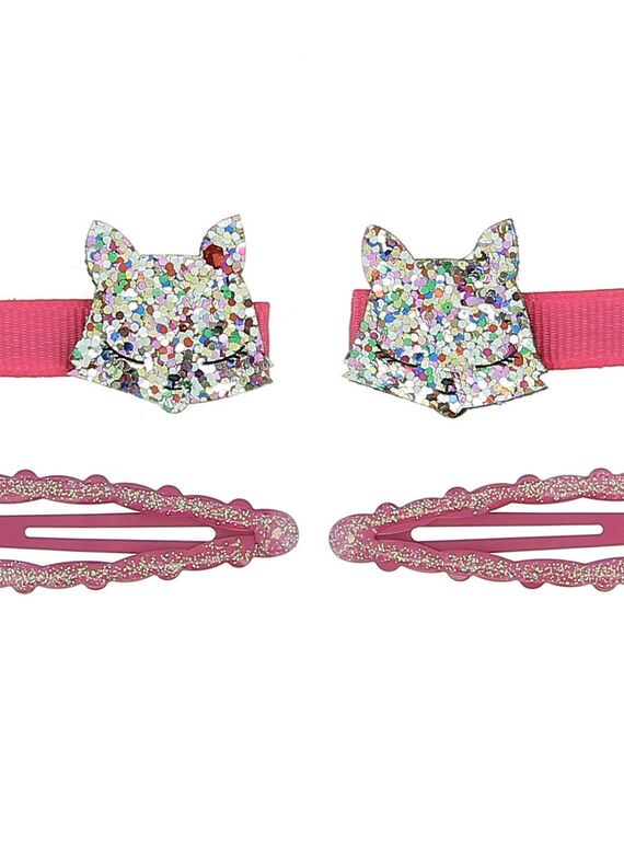 Set of girls' hair slides DYATRICLIC1 / 18WI01D2BRT099
