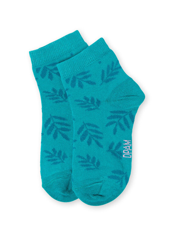 Blaue und türkisfarbene Socken Kind Mädchen LYAVERSOCK / 21SI01Q1SOQC216
