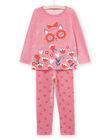 Pyjama-Set Pullover und Hose mit Blumen- und Katzenmotiv PEFAPYJGLA / 22WH1124PYJD318