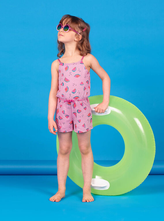 Wassermelonendruck und Streifen Jumpsuit mit dünnen Trägern LAPLACOMB2 / 21S901T4CBL000
