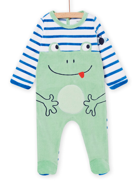 Weißer, grüner und blauer Strampler Baby Junge NEGAGRENOU / 22SH14G1GRE000