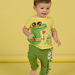 Baby Junge gelbes T-Shirt mit Krokodil und Frosch-Animationen