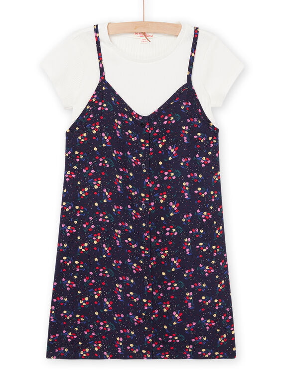 Kleid mit Blumenmuster und integriertem T-Shirt RANAUROB4 / 23S901N4ROB070