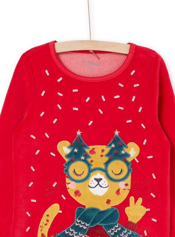 Weihnachtspyjama mit Leopardenmuster und Karos PEFAPYJNOE / 22WH1171PYJ050