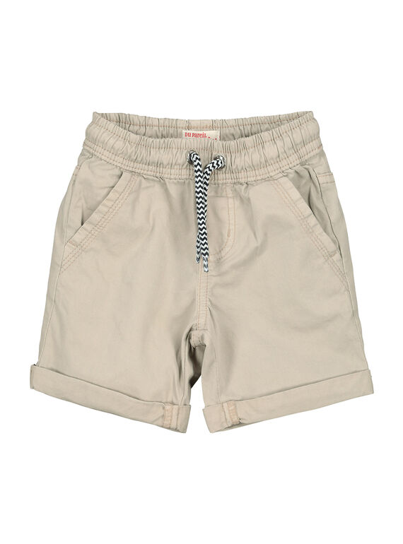 Schlichte beigefarbene Shorts für Jungen FOJOBERMU5 / 19S902G5D25811
