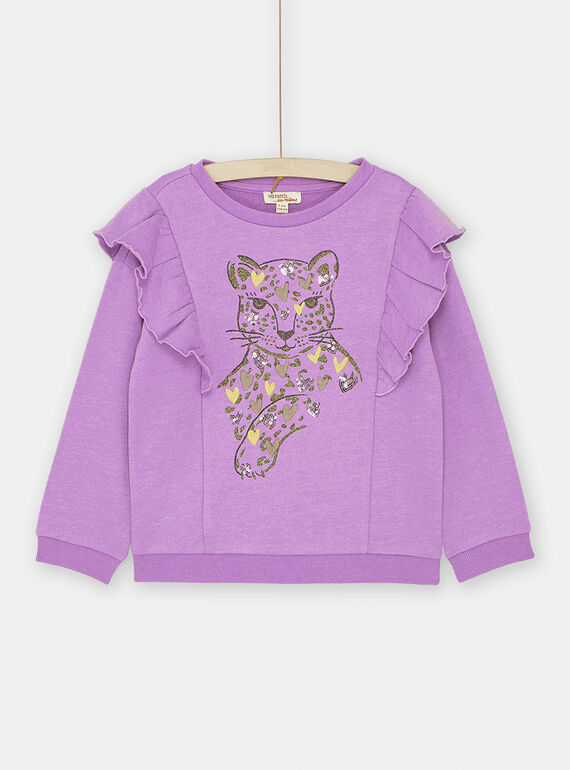 Sweatshirt in dunklem Parma, Mädchen SAKYOSWEA / 23W901I1SWE329