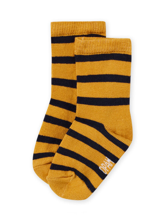 Baby Junge gelb gestreifte Socken MYUJOCHOR2 / 21WI101CSOQ117