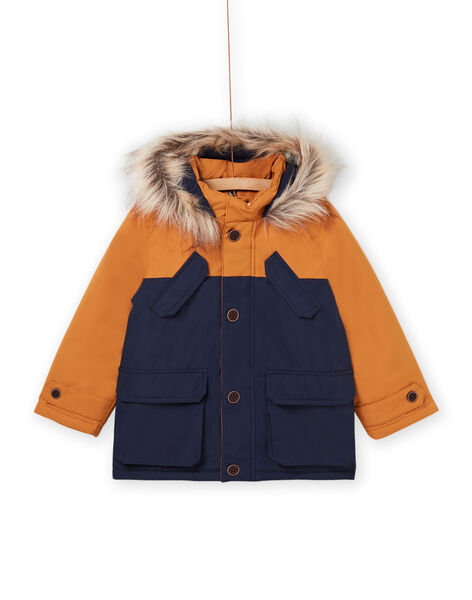 Zweifarbiger Kapuzenparka mit Pelzbesatz und Innenjacke POGROPAR2 / 22W902F1PAR804