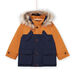Zweifarbiger Kapuzenparka mit Pelzbesatz und Innenjacke