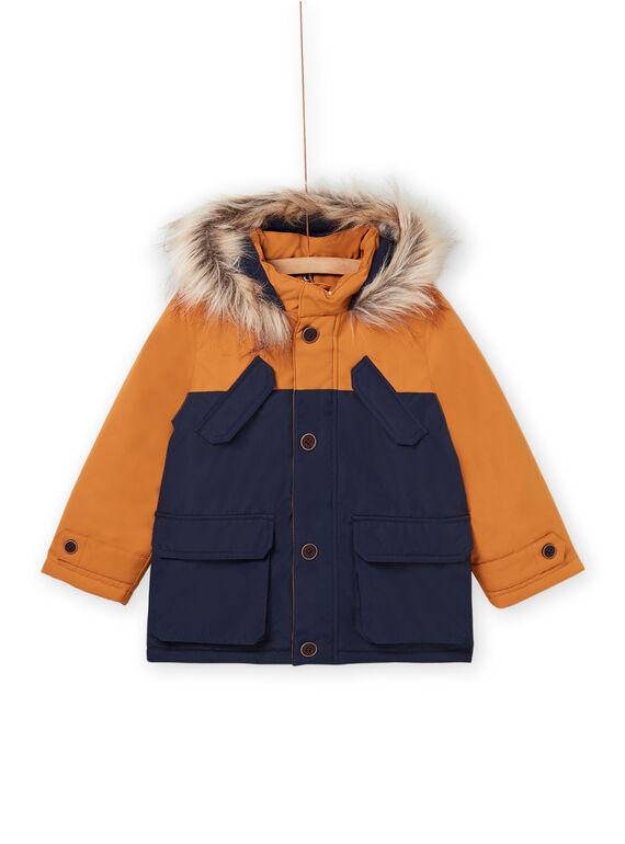 Zweifarbiger Kapuzenparka mit Pelzbesatz und Innenjacke POGROPAR2 / 22W902F1PAR804