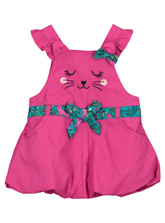 Babykleid aus Popeline für Mädchen FITUROB2 / 19SG09F2ROB712