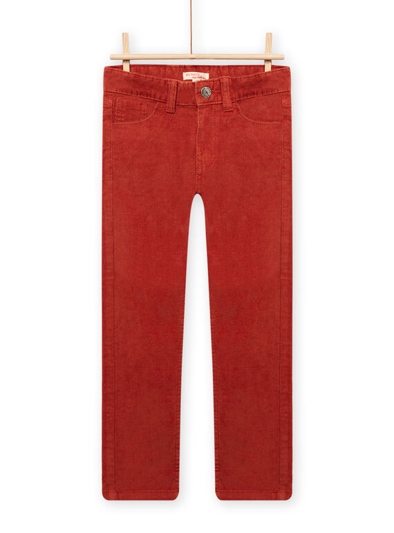 Kind Junge orangefarbene Kordhose MOJOPAVEL7 / 21W902N3PANE408