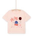 Kurzärmeliges Wendepailletten-T-Shirt für Kinder Mädchen NASANTI3 / 22S901S1TMC307