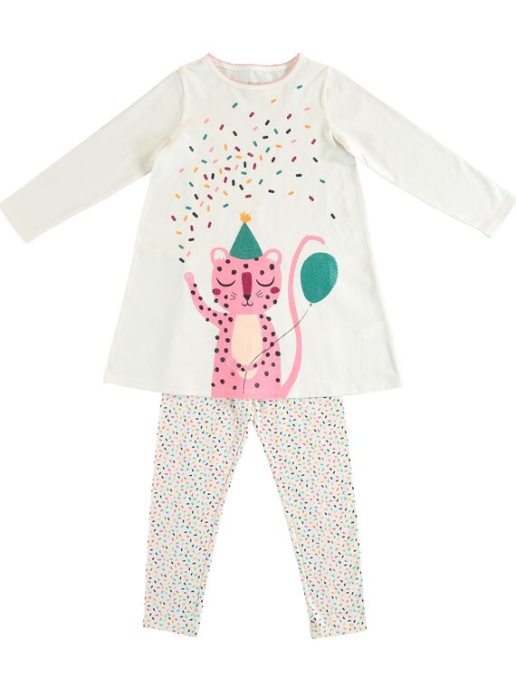 Kinder-Nachthemd mit Leggings für Mädchen JEFACHUPAN / 20SH11C1CHN001