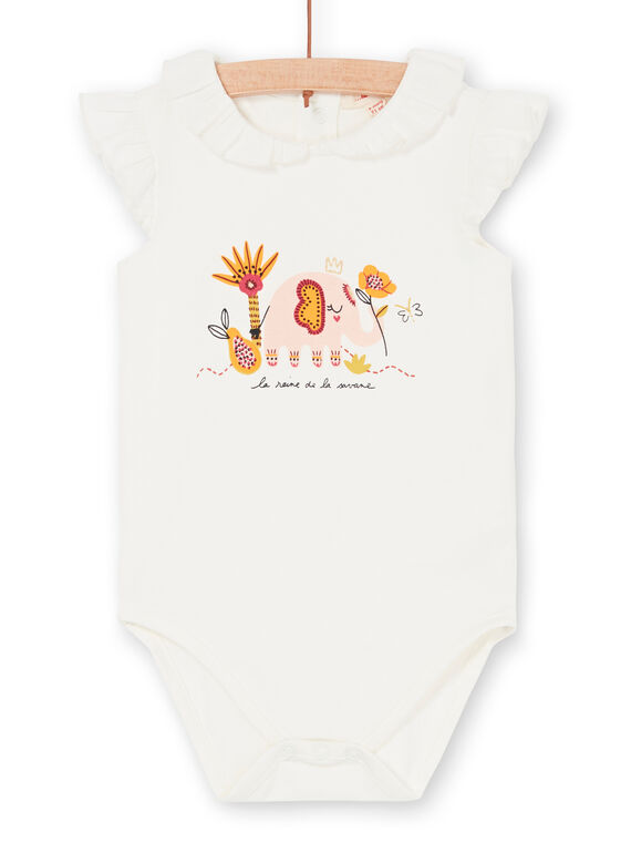 Aus weißem Baby Mädchen Bodysuit LITERBOD / 21SG09V1BOD001