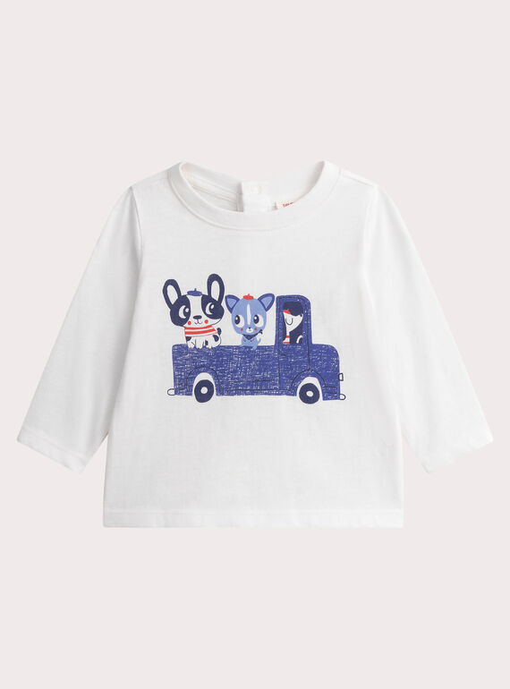 T-Shirt in Naturweiß für Baby-Jungen WUKATEE2 / 25SG1036TMLA002