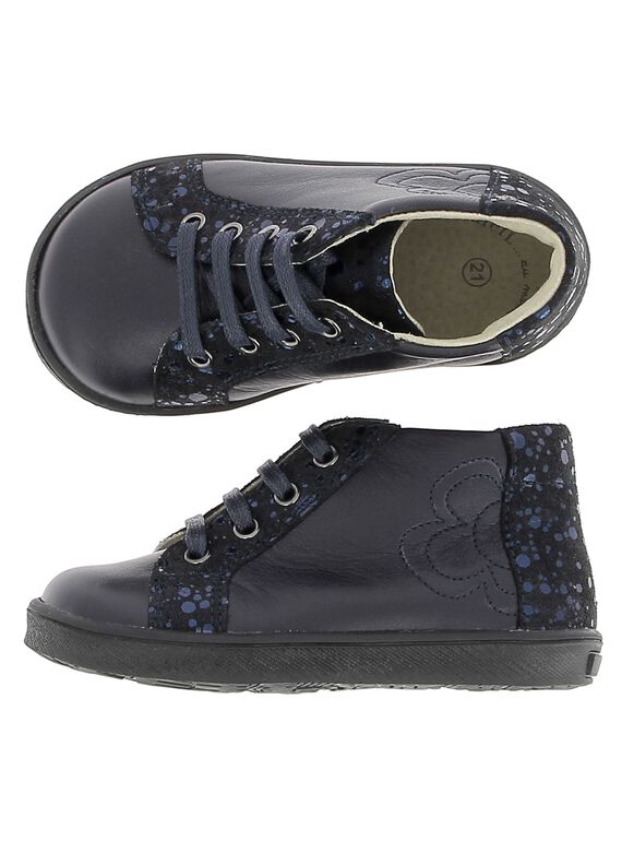 Baby girls' leather city trainers. DBFBASFLOW / 18WK37T1D3F070