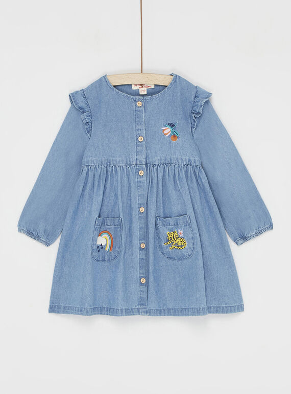 Blaues Denim-Kleid SILINROB3 / 23WG09H2ROBP274