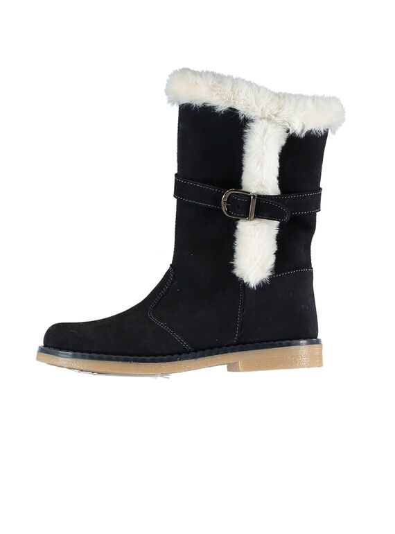 Warme Stiefel Lackleder marineblau Kind Mädchen GFBOTTERINE / 19WK35Y3D10070