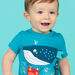 Baby Junge blaues Kurzarm-T-Shirt