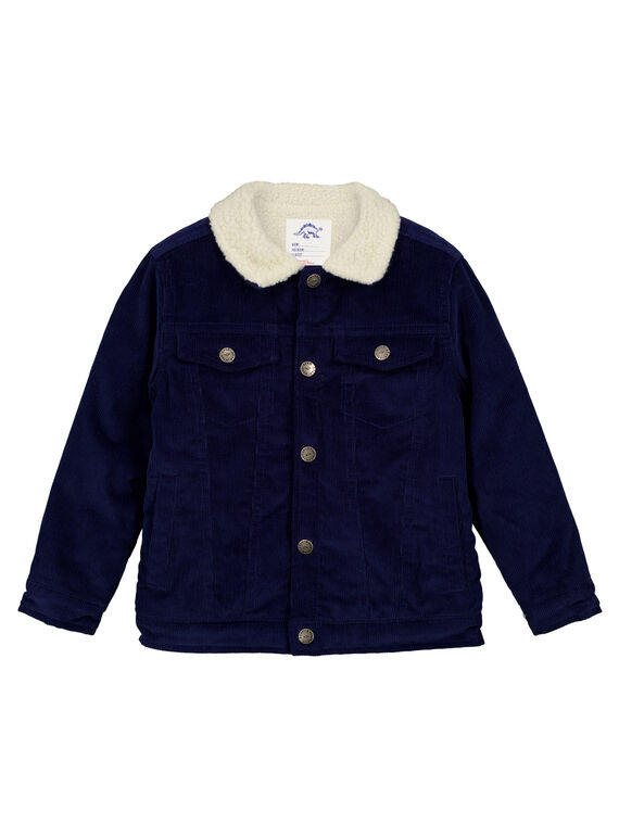 Gefütterte und wattierte Samtjacke Marineblau GOGROVES2 / 19W90281VES070