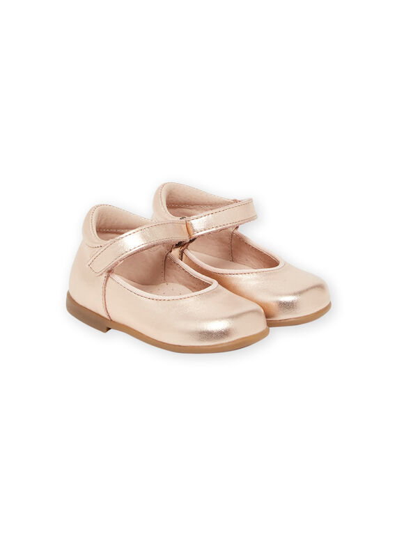 Babies aus roségoldenem Glattleder 