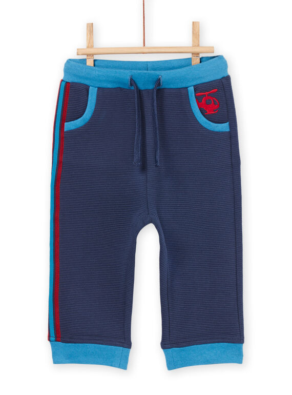Einfarbige Hose mit kontrastierendem Bund und Beinabschlüssen PUGOBAJOG / 22WG10O3PAN715
