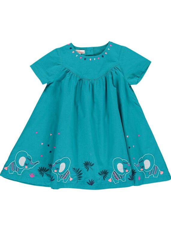 Baby girls' short-sleeved dress CIDOUROB1 / 18SG09J1ROB202
