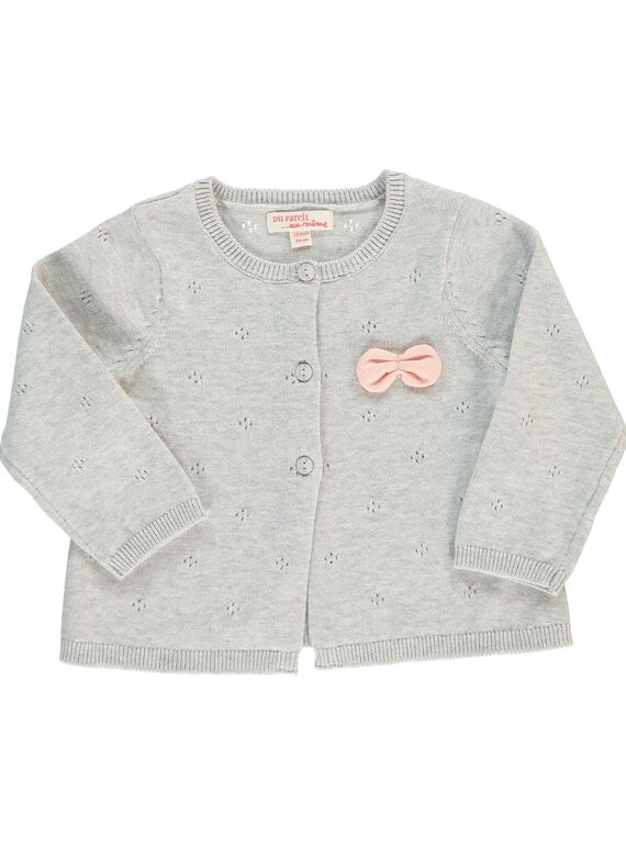 Girls' knitted cardigan CIJOGIL4 / 18SG09R5CAR943