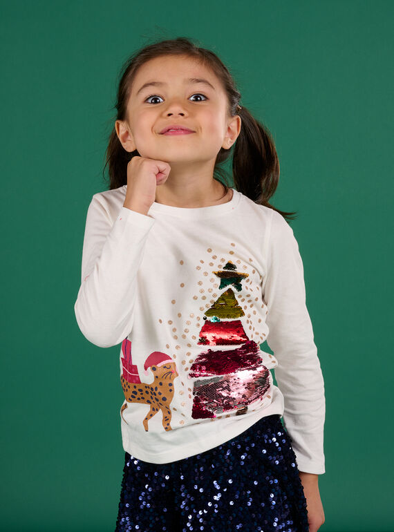 Weißes Weihnachts-T-Shirt PANOTEE / 22W901V1TML001