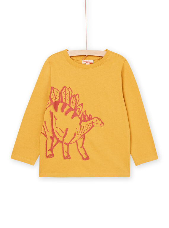 Gelbes Langarmshirt mit Dinosaurier-Motiv POJOTEE3 / 22W902B5TML106