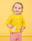 Mimosengelbe Strickjacke für Baby Mädchen NILUCAR / 22SG09P1CARB105