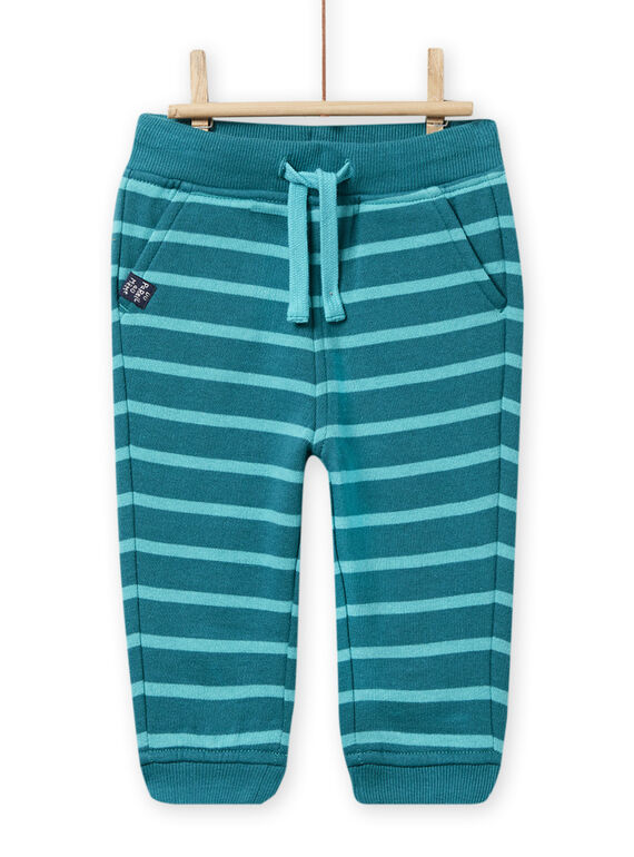Gestreifte Baby Junge Pique-Fleece-Hose NUJOPAN3 / 22SG1063PAN714