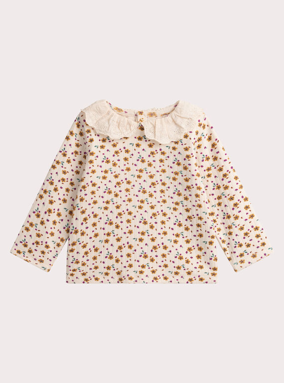 Langarm-BH mit Blumendruck für Baby Mädchen  VIBABRA / 24WG09Q1BRA311