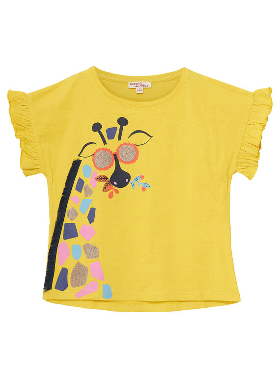 Gelbes kurzärmeliges T-Shirt JATROTI1 / 20S901F2TMCB102