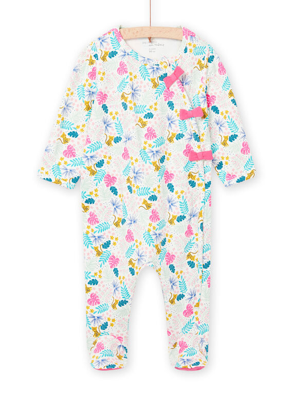 Strampler mit Blätterdruck für Baby Mädchen NEFIGREJUN / 22SH13G3GRE001