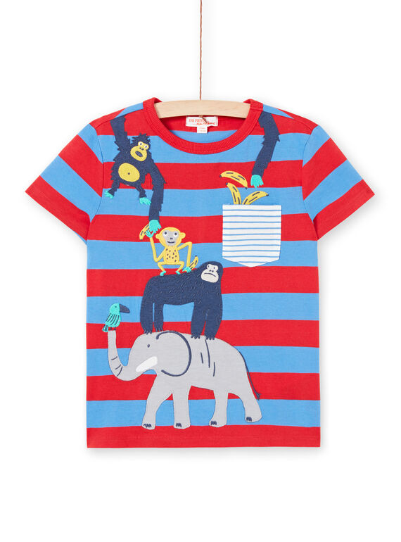 T-shirt kurze Ärmel blau Kind Junge LOVITI2 / 21S902U5TMC201
