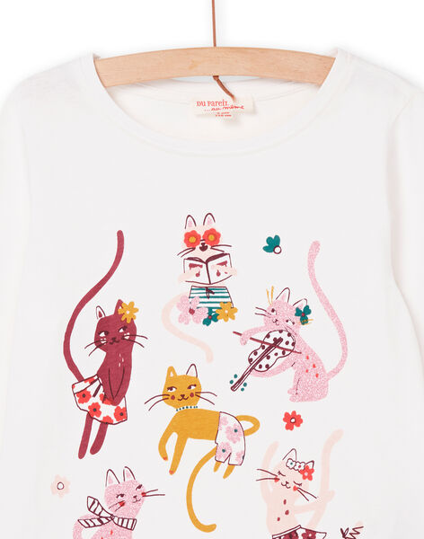 Langärmeliges T-Shirt mit Katzenmuster PAPRITEE4 / 22W901P4TML001