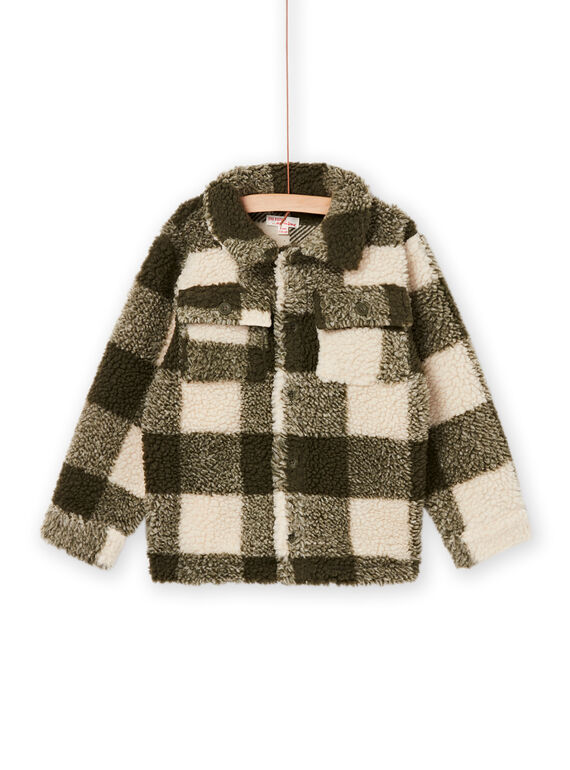 Sherpa-Jacke mit zweifarbigem Karomuster. PORHUGIL2 / 22W902Q1GIL609